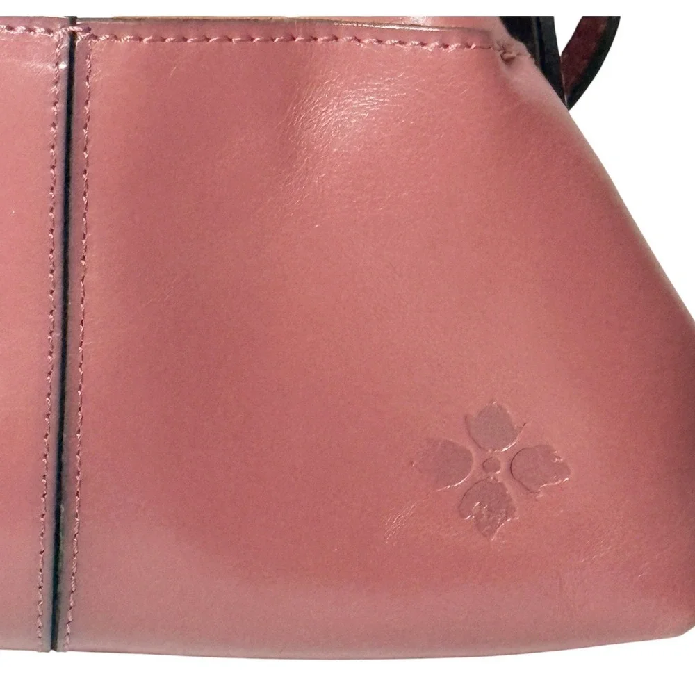 PATRICIA NASH Silvia Frame Bag Dusty Rose Leather & Knit Kiss Lock Crossbody